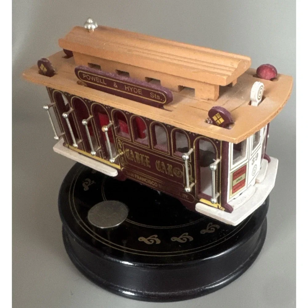 Working I Left My Heart In San Francisco Rotating Cable Car Music Turntable